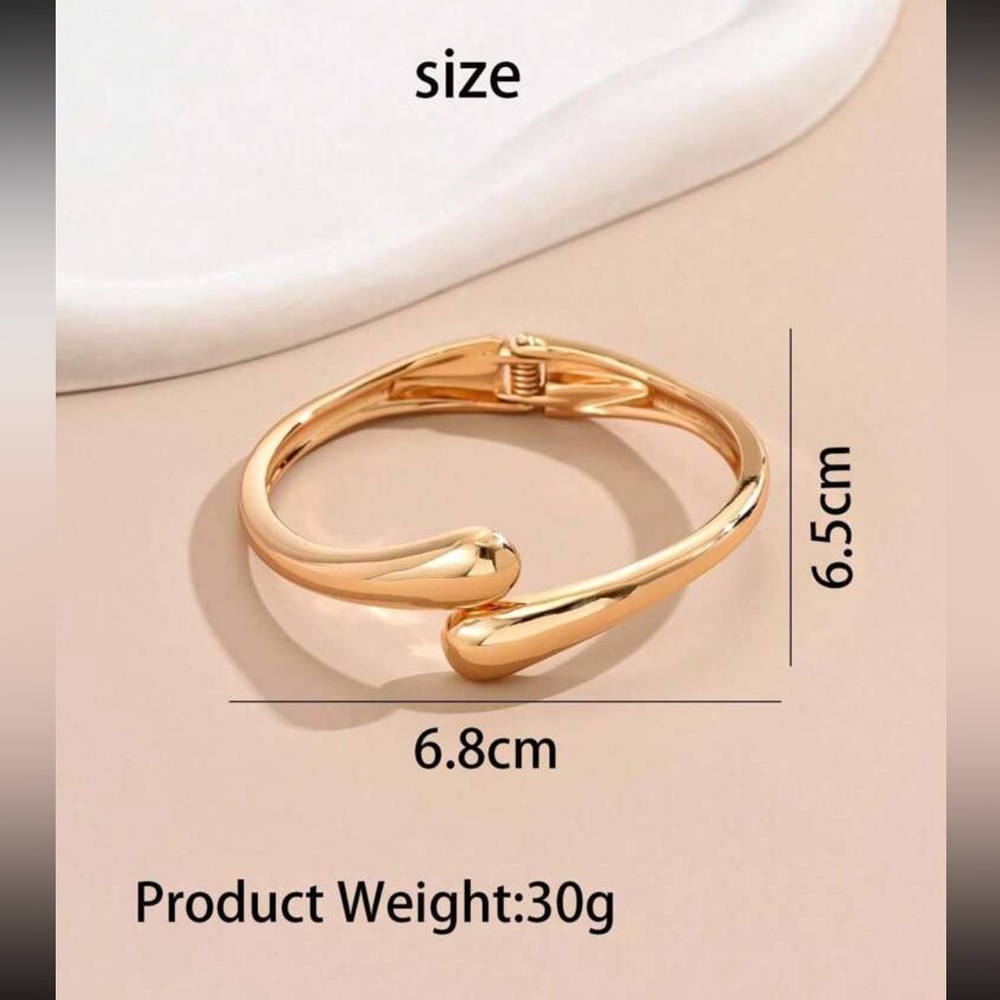 1pc Multicolor Symmetrical Double Droplet Shaped Fashion Bracelet, Sweet&Elegant - Picture 5 of 5